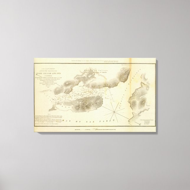 Mare Island Straits, Calif Canvastryck (Framsida)