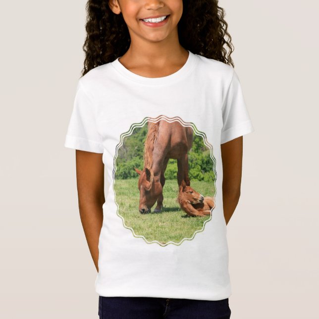 Mare- och Coltflicka T-tröja T-shirt (Framsida)