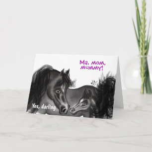 Mare och fyllig Morsa, mamma, Mummy Lycklig Mor' Kort