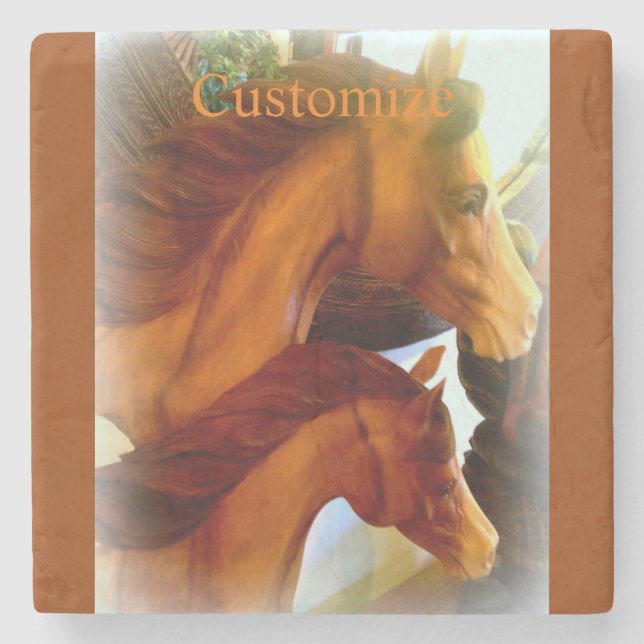 Mare och pony Thunder_Cove Stenunderlägg (Framsidan)