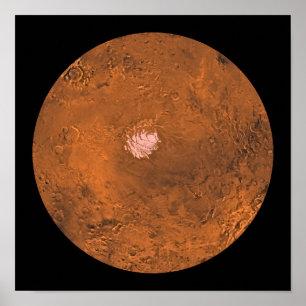 MareAustrale region av Mars Poster