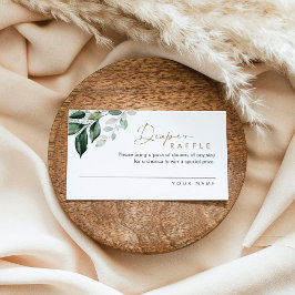 MAREE Greenery Diaper Raffle Card (uppsättning 100 Visitkort