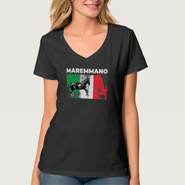 Maremmano Italienska Horse T Shirt (Framsida)