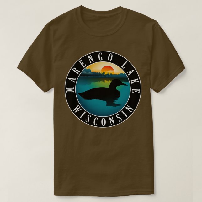 Marengo Sjö Wisconsin Loon T Shirt (Design framsida)