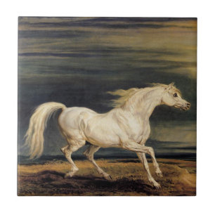 Marengo the White Horse (av James Ward) Kakelplatta