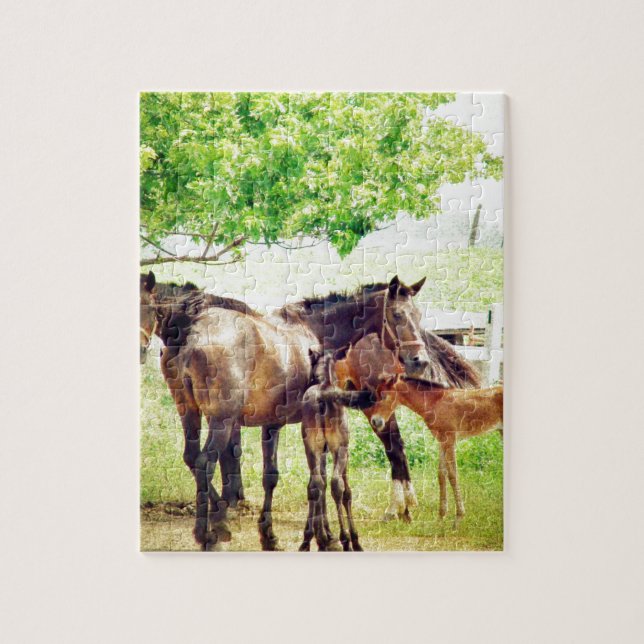 Mares och Foals Pussel (Vertikal)