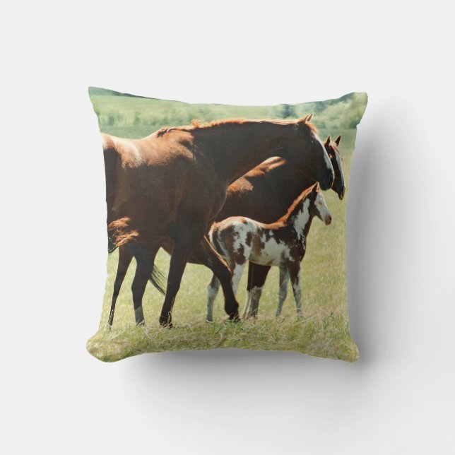 Mares och Foul Horses Bild Kudde (Framsida)