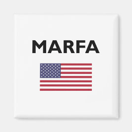 Marfa Texas USA American Flagga Light-Färg Magnet