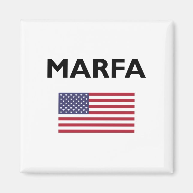 Marfa Texas USA American Flagga Light-Färg Magnet (Framsidan)