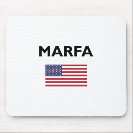 Marfa Texas USA American Flagga Light-Färg Musmatta