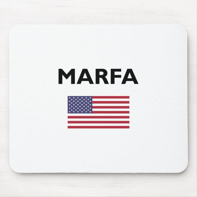 Marfa Texas USA American Flagga Light-Färg Musmatta (Framsidan)