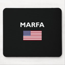 Marfa Texas USA Amerikanska Flagga Mörk Färg Musmatta