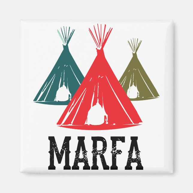 Marfa TX Ghost Ljus Festival Texas Art Magnet (Framsidan)