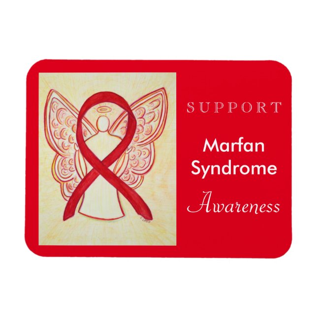 Marfan Syndrome Awareness Ribbon Angel Magnet (Horisontell)