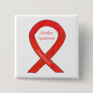 Marfan Syndrome Awareness Ribbon Anpassningsbar St Knapp