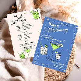 Marg & Matrimony Bachelorette Helg Itinerary Inbjudningar