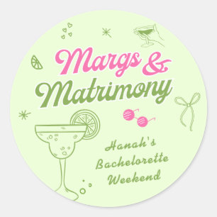 Marg och bröllop möhippa runt klistermärke