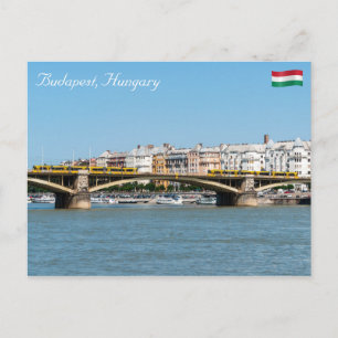 Margaret Bridge i Budapest - Ungern Vykort