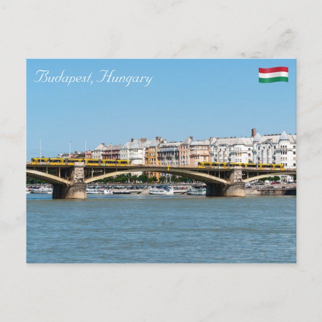 Margaret Bridge i Budapest - Ungern Vykort (Framsida)