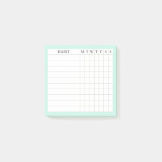 Margaret Collection Habit Tracker i Mint Post-it Block