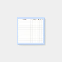 Margaret Collection Habit Tracker in Blue Post-it Block