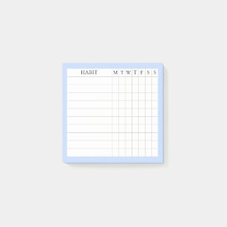 Margaret Collection Habit Tracker in Blue Post-it Block