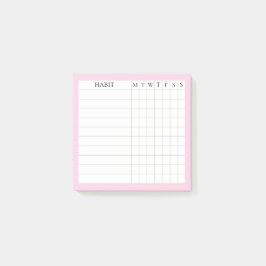 Margaret Collection Post-it Habit Tracker i Rosa