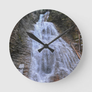 Margaret Falls, BC I Photo Print Rund Klocka