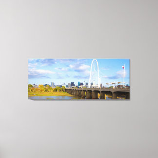 Margaret Hunt Bridge, Dallas, Texas Canvastryck
