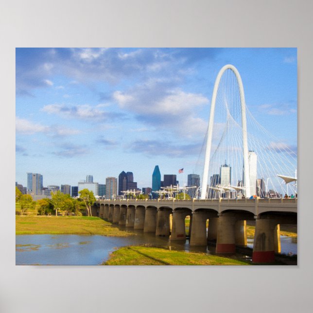 Margaret Hunt Bridge, Dallas, Texas Poster (Framsidan)