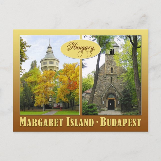 Margaret Island i Budapest, Ungern Vykort (Framsida)