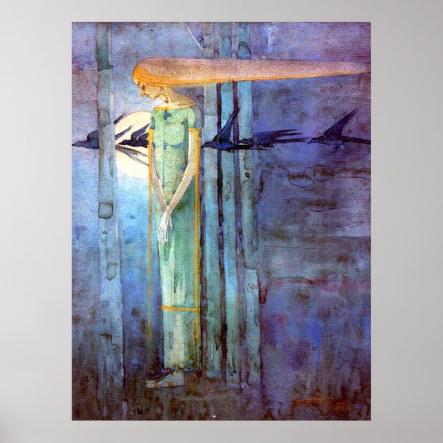 Margaret Macdonald Celtic Inspired Art nouveau Poster (Framsidan)