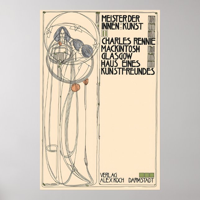 Margaret Macdonald Mackintosh Glasgow School Poster (Framsidan)