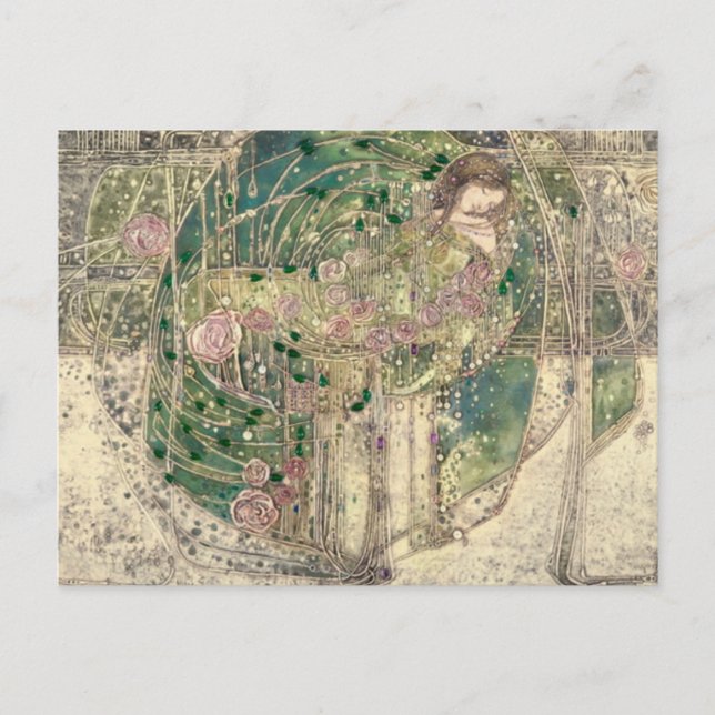 Margaret MacDonald Mackintosh Sleeping Princess Vykort (Framsida)