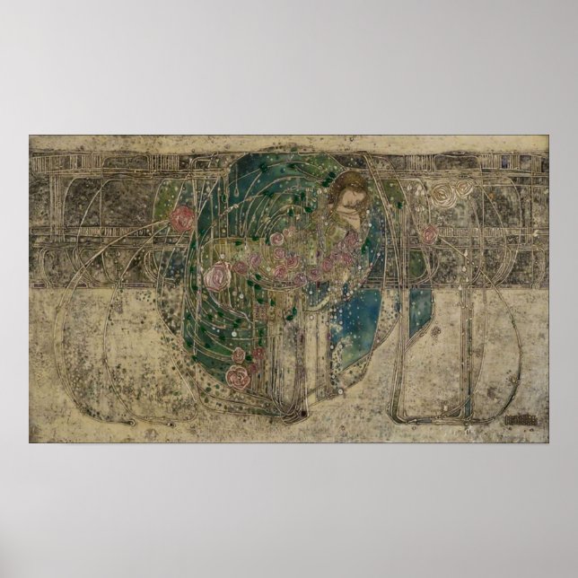 Margaret Macdonald The Sleeping Princess Glasgow Poster (Framsidan)