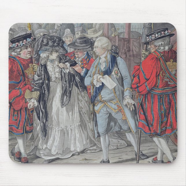 Margaret Nicholson som försöker att lönnmörda hans Musmatta (Framsidan)