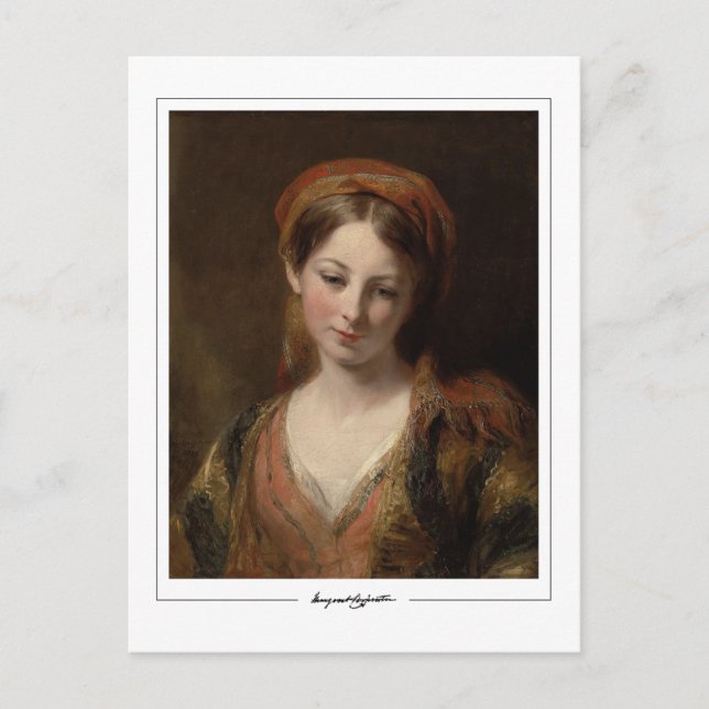 Margaret Sarah Carpenter #1 - Finkonstkort Vykort (Framsida)