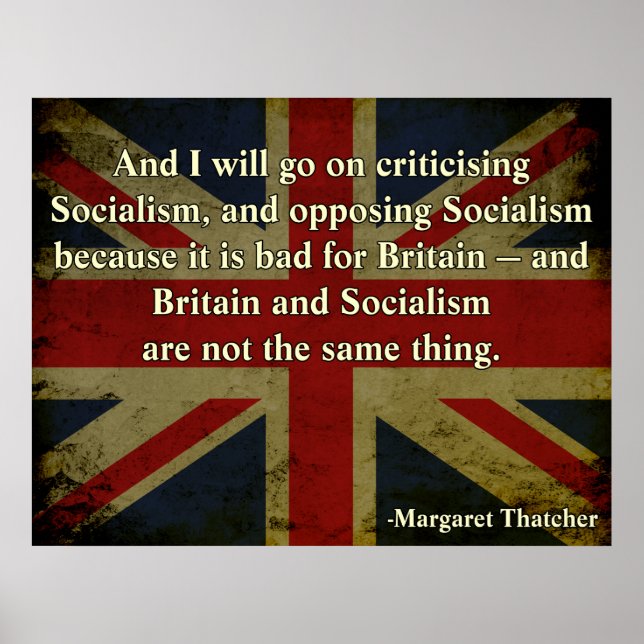 Margaret Thatcher Anti-Socialism Poster (Framsidan)