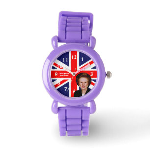Margaret Thatcher & brittisk flagga Armbandsur