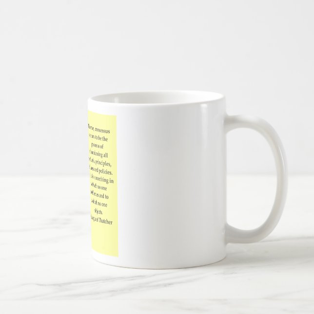 Margaret Thatcher citationstecken Kaffemugg (Höger)