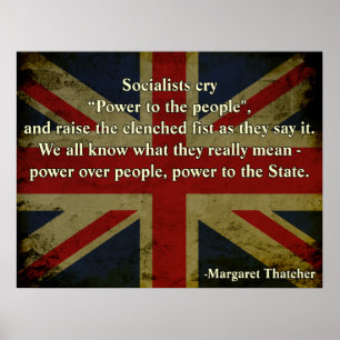 Margaret Thatcher citationstecken Poster