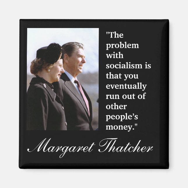 Margaret Thatcher citerade "Problemet.." Magnet (Framsidan)