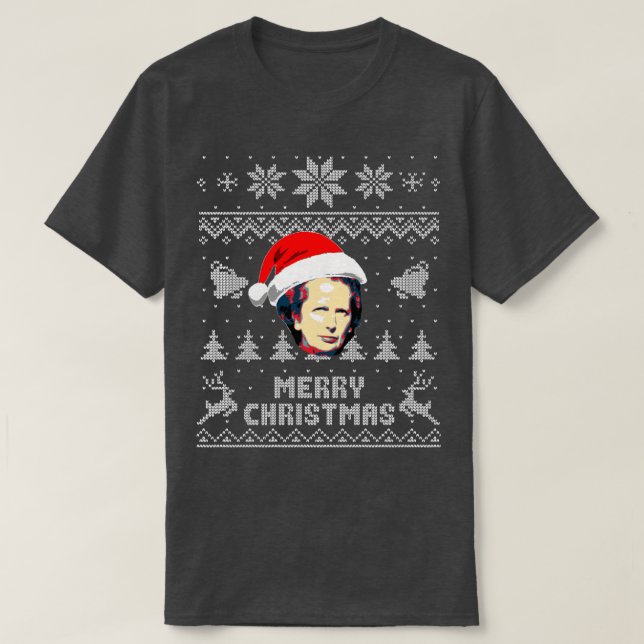 Margaret Thatcher God jul T Shirt (Design framsida)