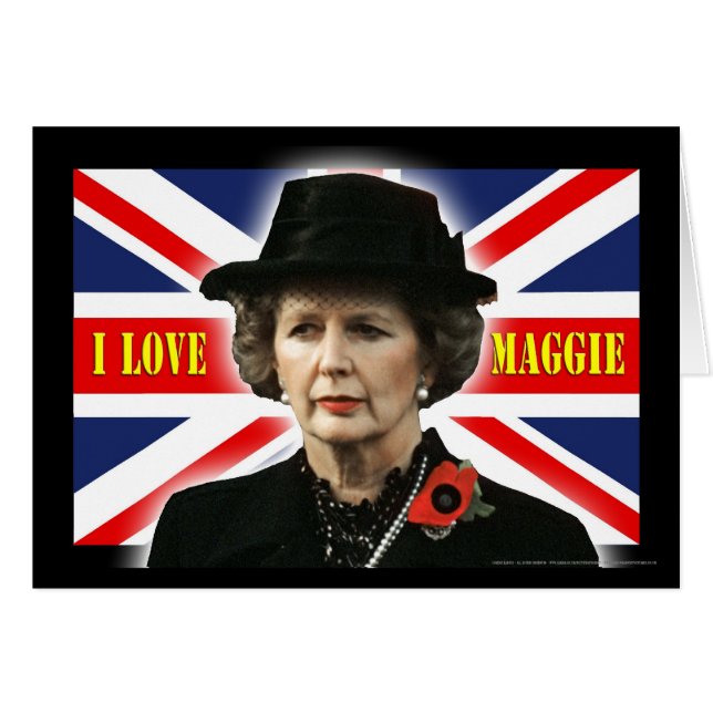 Margaret Thatcher I Kärlek Maggie Hälsningskort (Framsidan Horizontal)