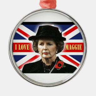 Margaret Thatcher I Kärlek Maggie Julgransprydnad Metall