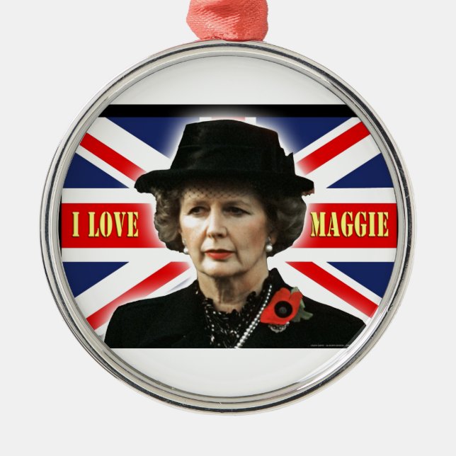 Margaret Thatcher I Kärlek Maggie Julgransprydnad Metall (Framsidan)