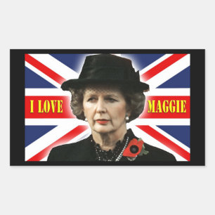 Margaret Thatcher I Kärlek Maggie Rektangulärt Klistermärke