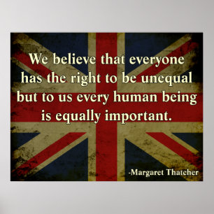 Margaret Thatcher jämställdhetcitationstecken Poster