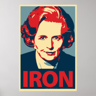 Margaret Thatcher "järn" affisch