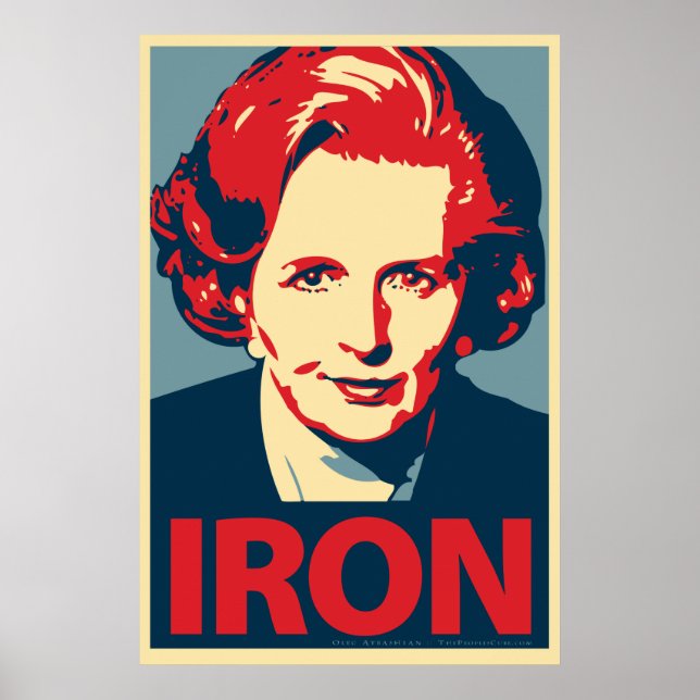 Margaret Thatcher "Järn" Poster (Framsidan)